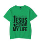 Jesus Save My Life Print Women Men T Shirt Short Sleeve O Neck Tshirt Luminous Ladies Tee Shirt Tops Oversized Clothes Camisetas