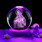 Bola de Cristal Colorida 3d de Nossa Senhora Santa Maria.