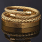 Conjunto pulseiras masculinas aço inoxidável