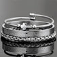 Conjunto pulseira de 3 peças aço inoxidável