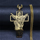 Colar católico Jesus Cristo aço inoxidável